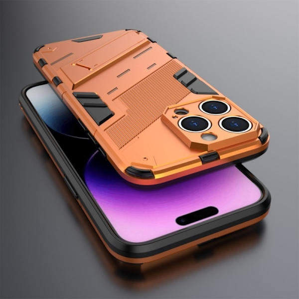 iPhone 16 Pro Max Stöttåligt Skal med Kickstand ThinArmor V2 - Orange