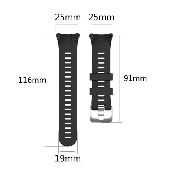 Garmin Forerunner 45 / 45S tyylikäs silikonirannekoru Runnr Black