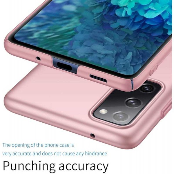 Samsung S20 FE Erittäin ohut kumipinnoitettu Cover Basic V2 Pink gold