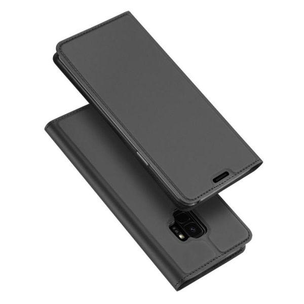 Samsung S9 Flip Case Skin Pro med kortrum Svart