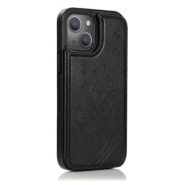 iPhone 13 Mini Shockproof Case Kortholder 3-POCKET Flippr V2 Black