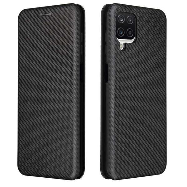 Samsung A12 Flipfodral Kortfack CarbonDreams Svart