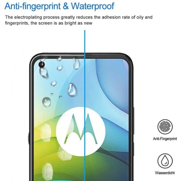 2-PACK Motorola Moto G9 Power Härdat Glas 0.26mm 9H Fullframe Transparent