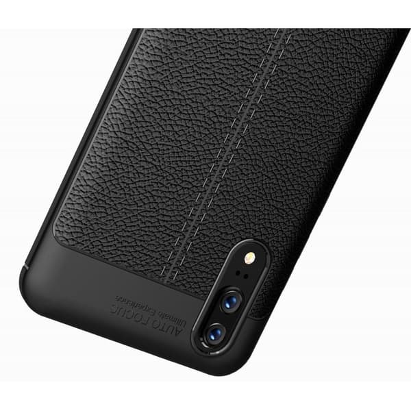 P20 Pro Stöttåligt & Stötdämpande Skal LeatherBack Brun