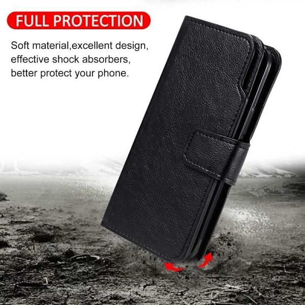Samsung A53 5G praktisk pung-etui med 12-bakker Array V4 Black