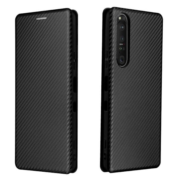 Xperia 1 III Flipfodral Kortfack CarbonDreams Svart