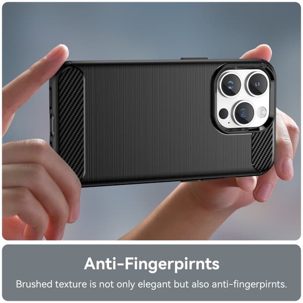 iPhone 14 Pro iskunkestävä SlimCarbon kotelo Black