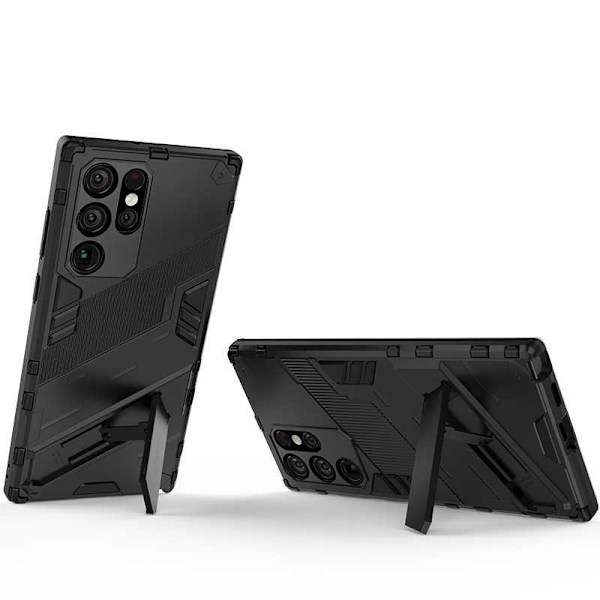 Samsung S24 Ultra stødsikkert cover med Kickstand ThinArmor V2 - Sort