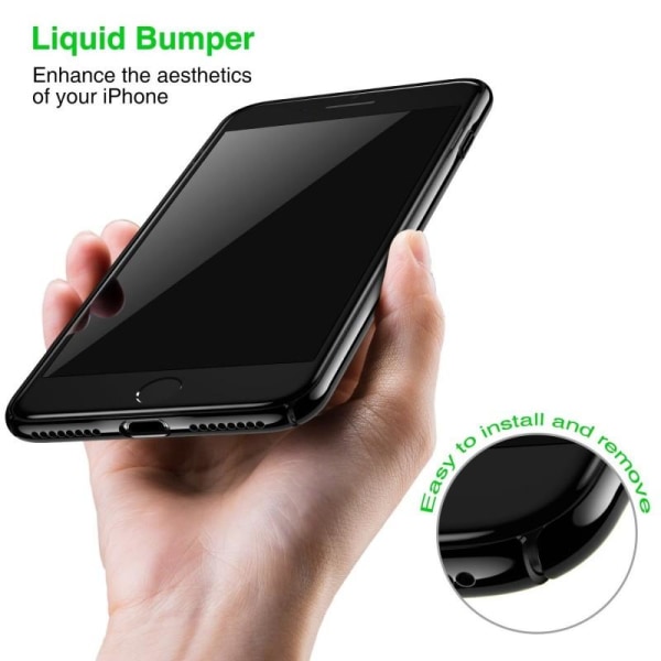 iPhone 7 Plus Ultra Thin Iskuja vaimentava Shell Blanc Svart