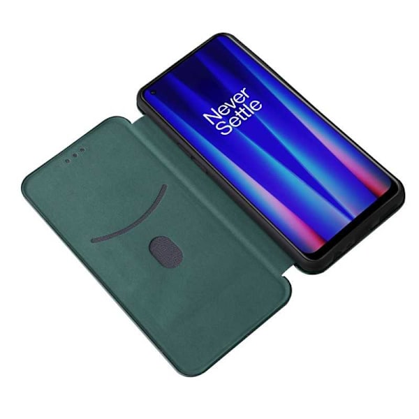 OnePlus Nord CE 2 5G Flipfodral Kortfack CarbonDreams Grön Green