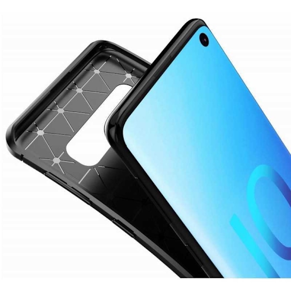 Samsung S10 Iskunkestävä suojus FullCarbon V4 (SM-G973F) Black