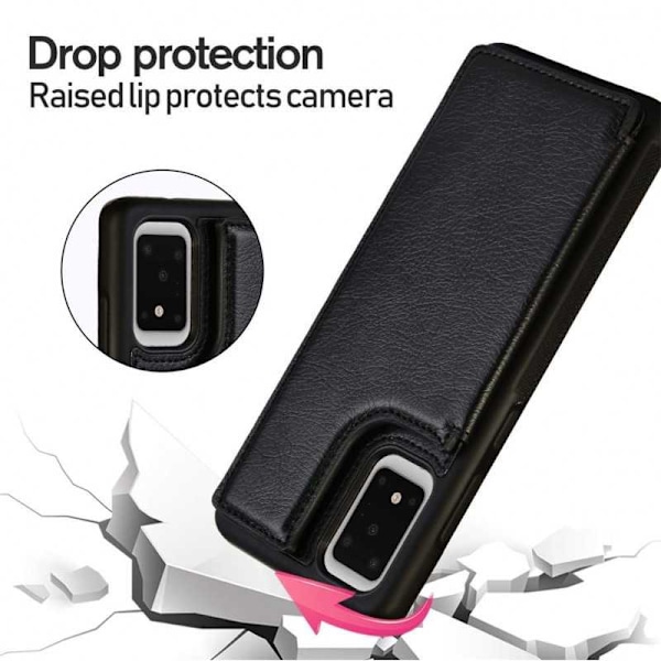 Samsung S20 Ultra Iskunkestävä kotelo 4-taskuinen Flippr Black