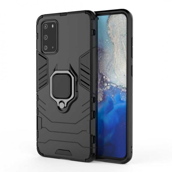 Samsung S20 FE Iskunkestävä suojus sormustelineellä ThinArmor Black