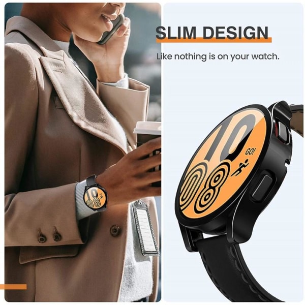 Heltäckande Skal Samsung Galaxy Watch 4 44mm 9H Härdat Glas Transparent