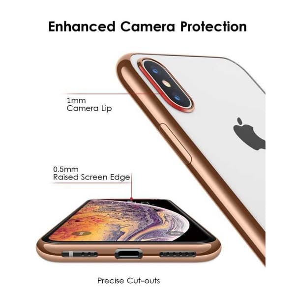 iPhone X iskuja vaimentava kumikotelo Guld