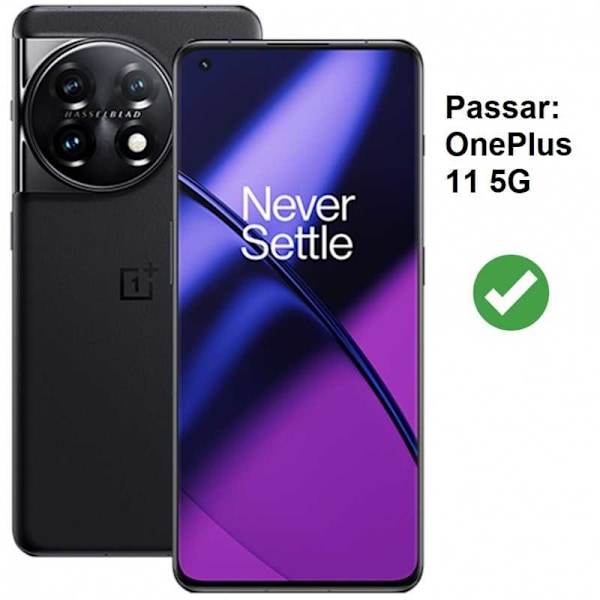 OnePlus 11 Plånboksfodral PU-Läder 4-FACK Svart