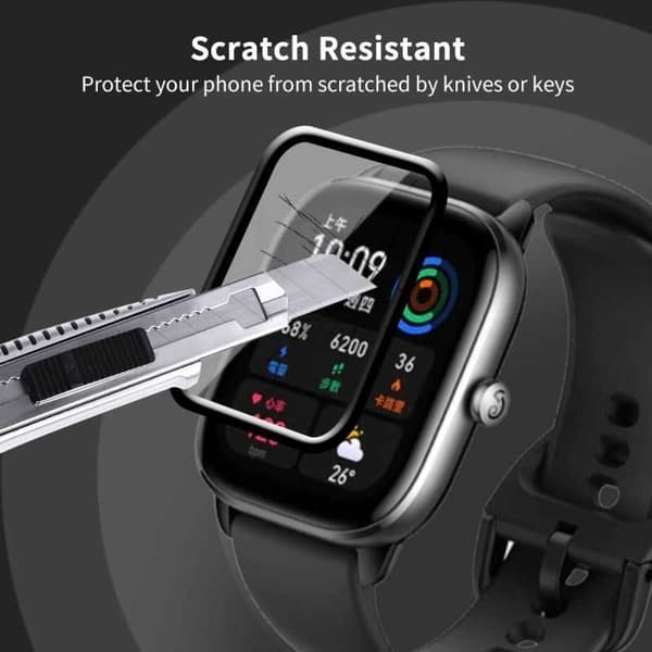 [2-PACK] Amazfit GTS 4 Mini Härdat Glas 3D 0.2mm 9H Fullframe Transparent