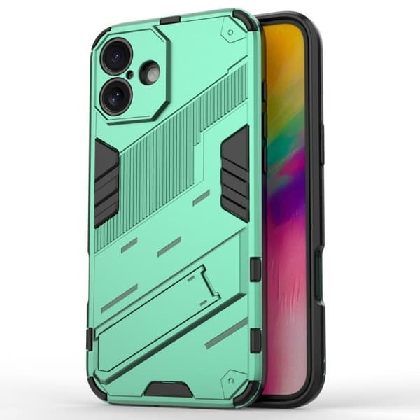 iPhone 16 Stöttåligt Skal med Kickstand ThinArmor V2 - Grön