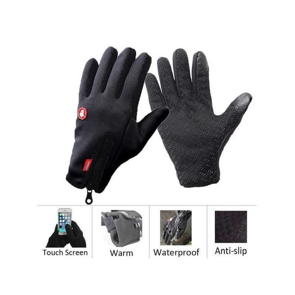 Älypuhelimen lämpöfleecekäsineet Black