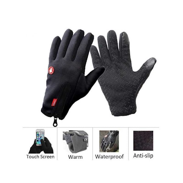 Smartphone Thermal Fleece handskar Svart