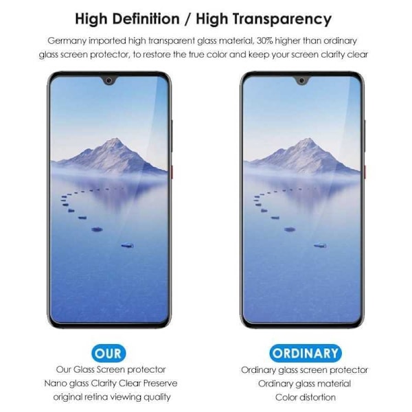 Huawei P30 Lite karkaistu lasi 0,26mm 2,5D 9H Transparent