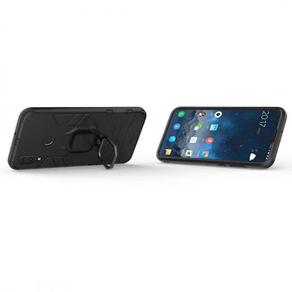 Huawei P Smart 2019 Stødsikkert cover med Ring Holder ThinArmor Black