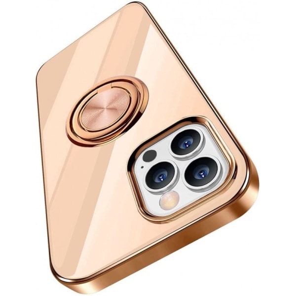 iPhone 13 Pro Elegant & Stöttåligt Skal med Ringhållare Flawless Pink