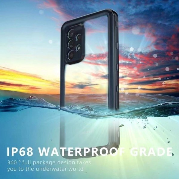 Samsung A33 5G Täysi peittävä vedenpitävä Premium Shell - 2m Transparent