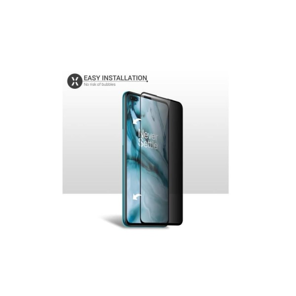 OnePlus Nord 2 5G Privacy Hærdet glas 0,26 mm 2,5D 9H Transparent