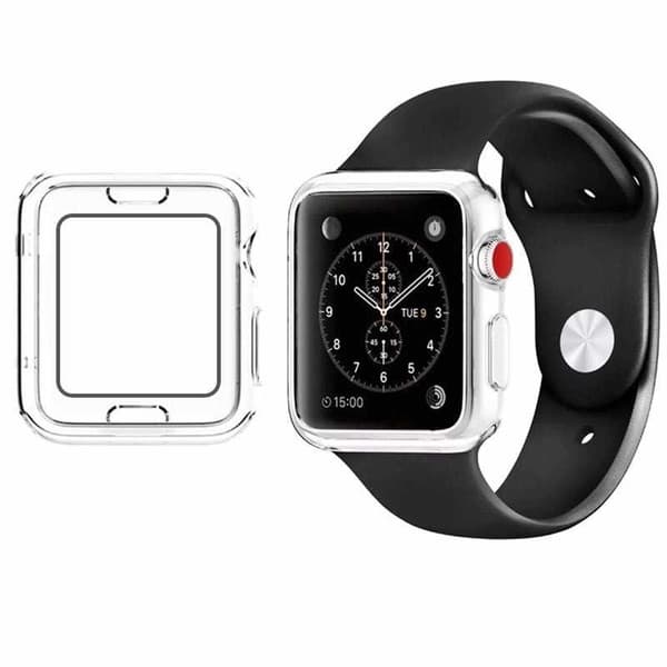 2-PACK Ultra-ohut TPU Shell Apple Watch 38mm Black
