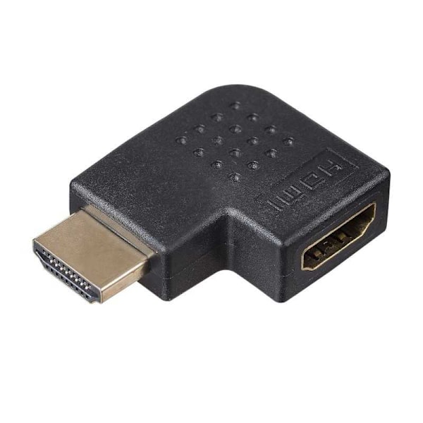 Adapter 90° HDMI (m) / HDMI (f) Sidovinkel Svart