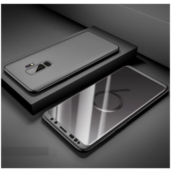 Samsung J4 Plus 360° 3in1 FullCover Cover inkl. Hærdet glas Black