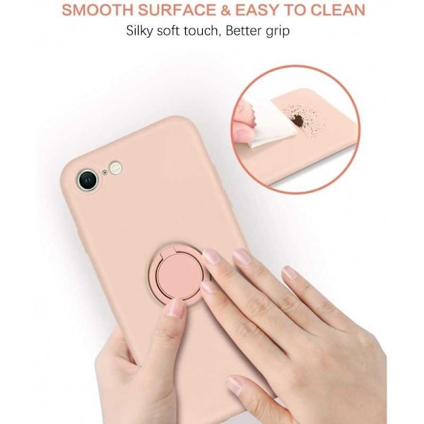 iPhone 7/8/SE (2020 & 2022) Iskunkestävä kotelo CamShield-renkaan pidikkeellä Rosa