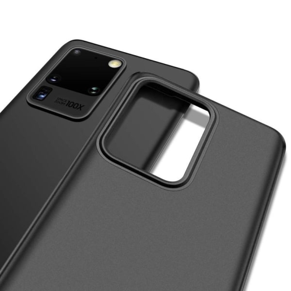 Samsung S20 Ultra -kumipinnoitettu mattamusta kansi Basic V2 Black
