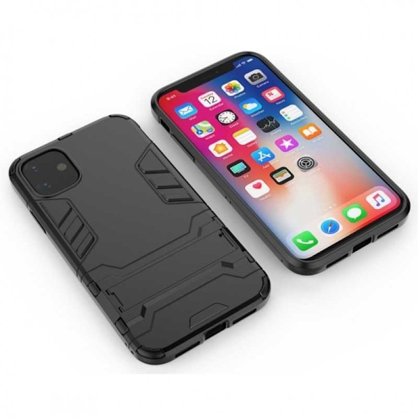 iPhone 11 Iskunkestävä kotelo jalustalla ThinArmor Black