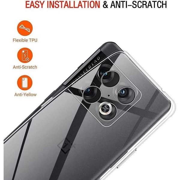 Oneplus 10T stødabsorberende silikonetui Simple Transparent
