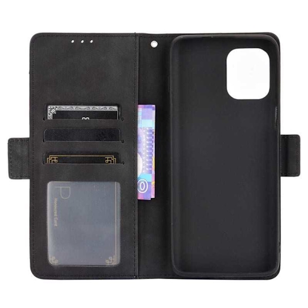 Motorola Moto G100 Plånboksfodral PU-Läder 6-FACK Winston V3 Svart