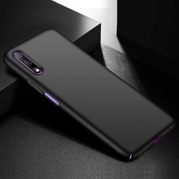 Huawei P Smart Pro kumipäällysteinen mattamusta Cover Basic V2 Black