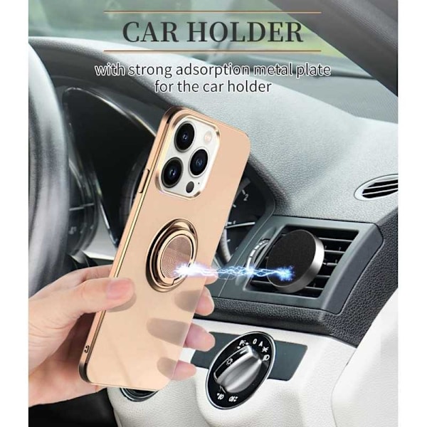 iPhone 12 / 12 Pro Elegant & stødsikkert cover med ringholder fejlfri Mörkgrön