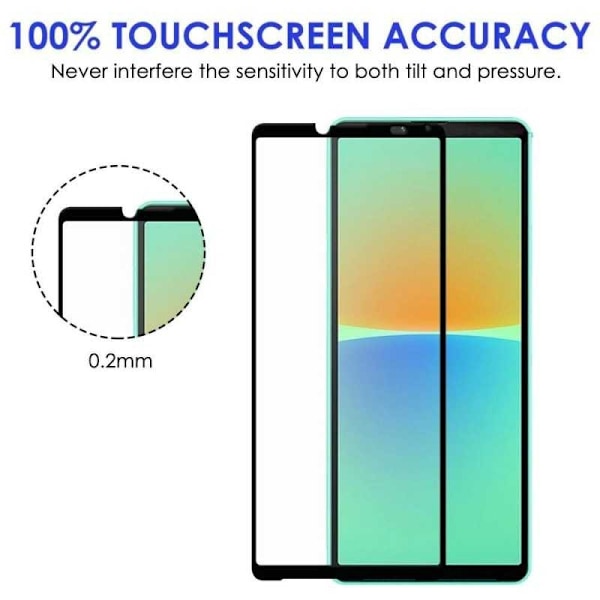 2-PACK Xperia 10 V FullFrame 0,26 mm 2,5D 9H hærdet glas Transparent