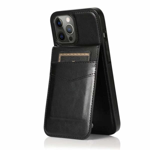 iPhone 13 Pro Max Mobile Cover -korttipidike 6-FACK Retro V3 Svart