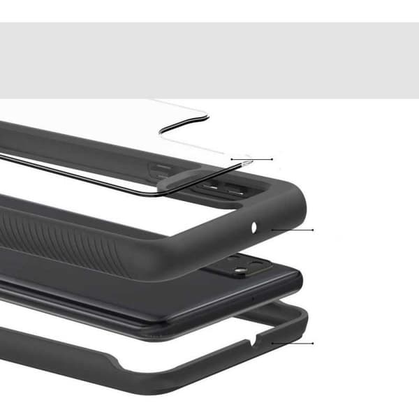 Samsung A02s Heltäckande Premium 3D Skal 3in1 ThreeSixty Transparent