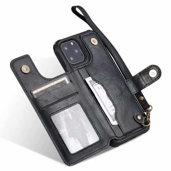 iPhone 11 Pro Multifunktionell Korthållare 5-FACK Winston Svart