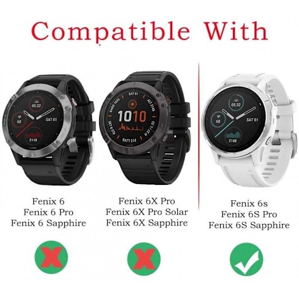 2-PACK Garmin Fenix 6S / 6S Pro karkaistu lasi 0,2 mm 9H 2,5D Transparent