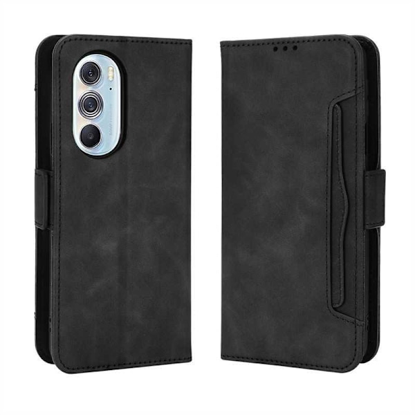 Motorola Edge 30 Pro Plånboksfodral PU-Läder 6-FACK Winston V3 Svart