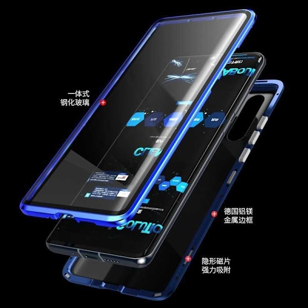 Huawei P20 Pro Heltäckande Premium Skal Glassback V4 Svart
