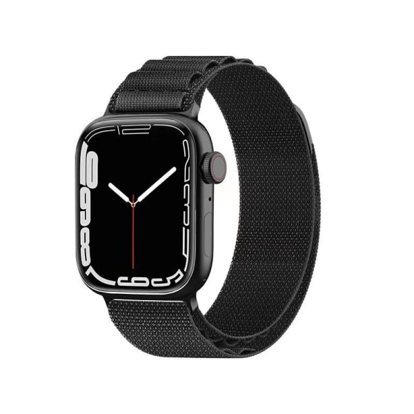 Kestävä nailoninen rannekoru Apple Watch 42/44/45/49mm Vitgrå