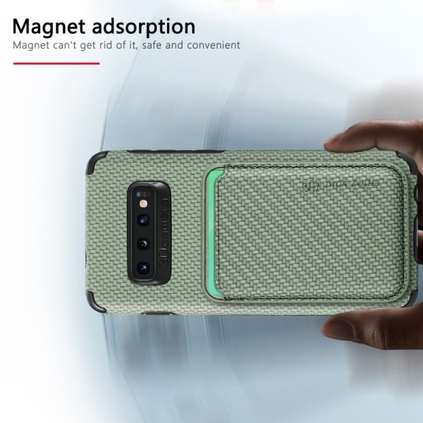 Samsung S10 Stöttåligt skal med Magnetisk Korthållare Magsafe RF