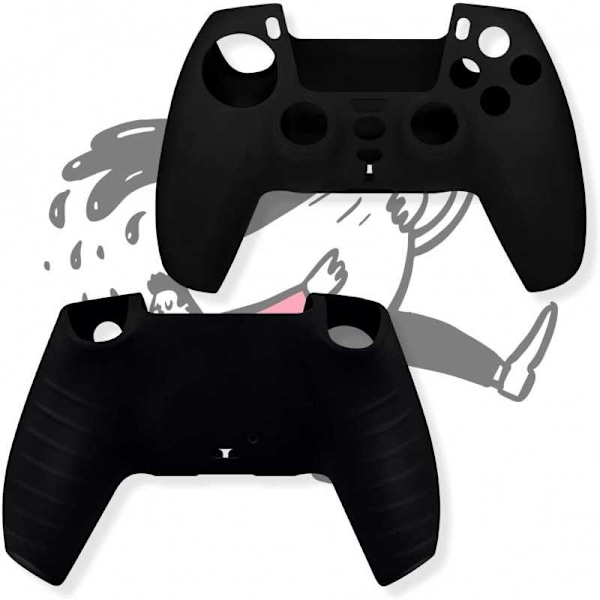Stöttåligt Silikon Skal för Playstation 5 Kontroll (PS5) Svart