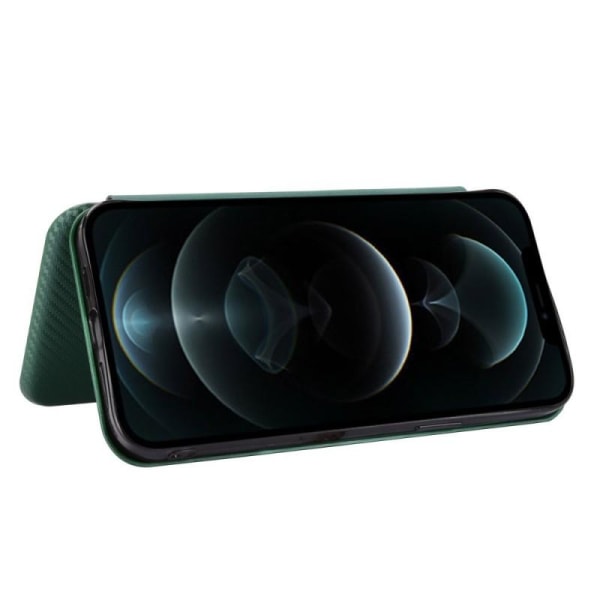iPhone 12 Pro Max Flip-deksel Kortspor CarbonDreams Grønn Green
